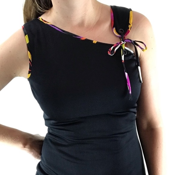 VINTAGE David Meister Black Sleeveless Mini Dress - Picture 7 of 15